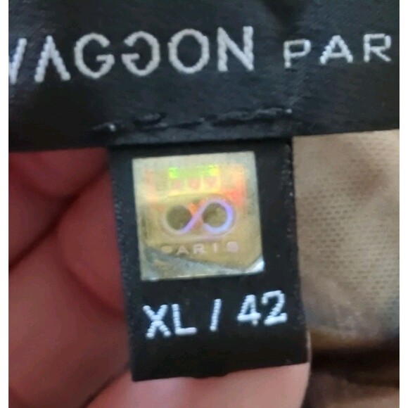 Waggon Paris Y2K Long Sleeve Sheer Top Bokeh Sz 42 US Medium 90s Retro Brown EUC - Picture 9 of 11